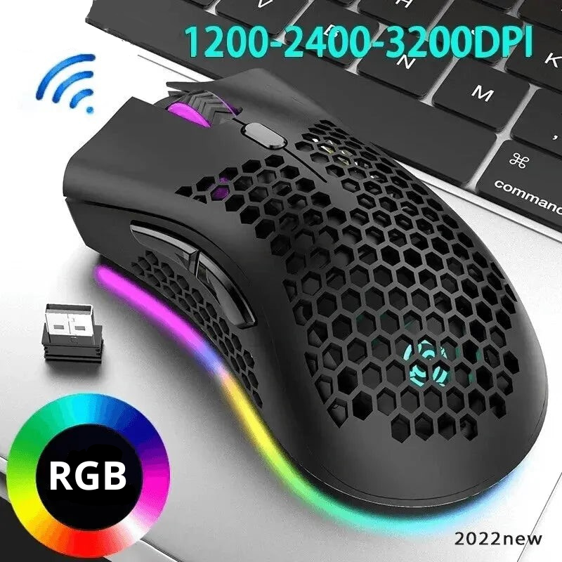 Mouse Gamer |  sem fio RGB |  HoneyPro